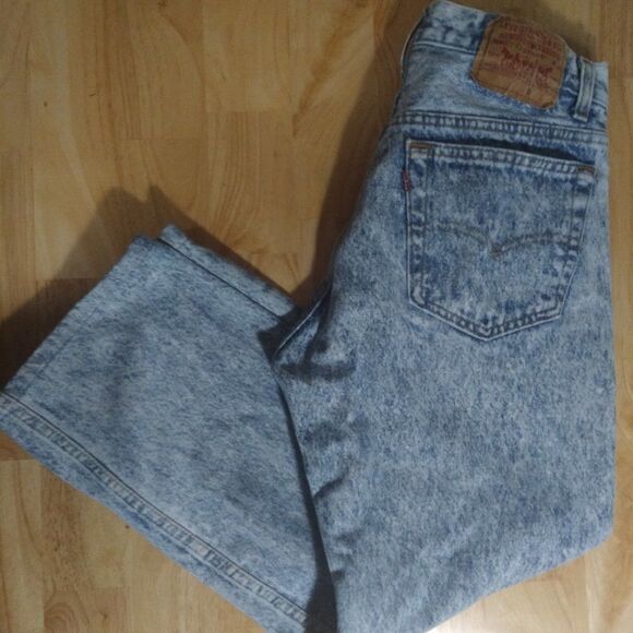 Vintage Levi's Acid Wash Button Fly Denim Jeans - Picture 1 of 10